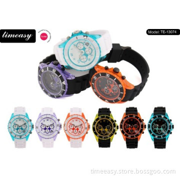 Watch Factory Wholesale Plastic Quartz Watch Silicone Japenese Movement Quartz Watch, Your Own Band Quartz Watch, Sports Watch, Gift Watch